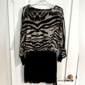 Zebra pattern dress size M never worn from Italy